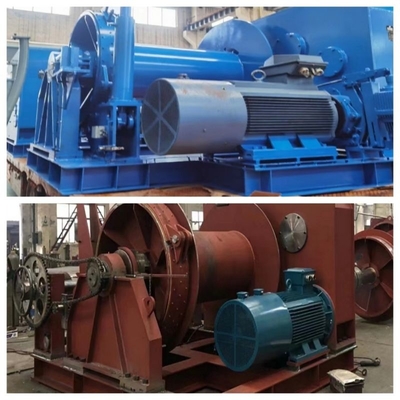 380V ব্লু ডাবল ড্রাম শিপ উইঞ্চ 500KN ক্যাপাসিটি লোড সহ সামুদ্রিক বৈদ্যুতিক উইঞ্চ