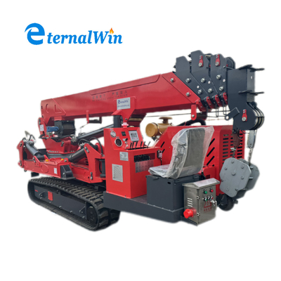 ইস্পাত মিনি স্পাইডার ক্রেন 12 টন উত্তোলন ক্ষমতা সহ টেলিস্কোপিক বুম বৈদ্যুতিক / ডিজেল শক্তি