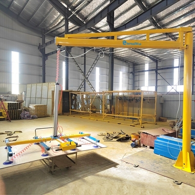 হালকা প্রকারের কর্মশালা মেঝে মাউন্ট করা ফ্রি-স্ট্যান্ডিং স্তম্ভ বহনযোগ্য জিব ক্রেন